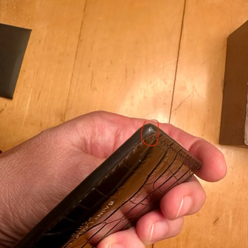 Saint Laurent Black Croc-Embossed card holder/wallet - Picture 13 of 16